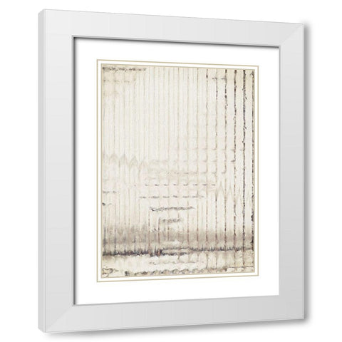 Abstraction White Modern Wood Framed Art Print with Double Matting by Brown, Denise