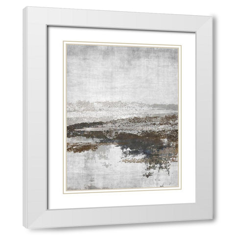 Exclusion White Modern Wood Framed Art Print with Double Matting by Brown, Denise