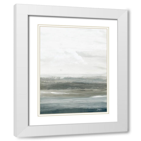 Oceanscape 1 White Modern Wood Framed Art Print with Double Matting by Brown, Denise
