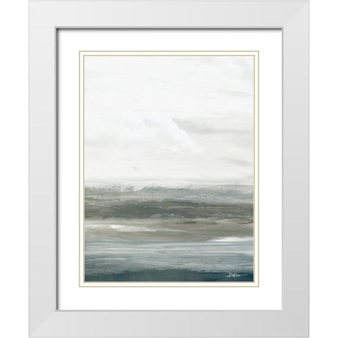 Oceanscape 1 White Modern Wood Framed Art Print with Double Matting by Brown, Denise