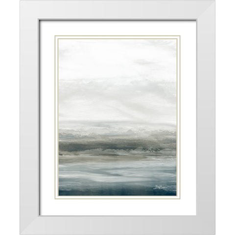 Oceanscape 2 White Modern Wood Framed Art Print with Double Matting by Brown, Denise
