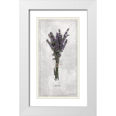 Lavender 1 White Modern Wood Framed Art Print with Double Matting by Brown, Denise