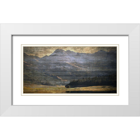 Mountain Reflection 3 White Modern Wood Framed Art Print with Double Matting by Brown, Denise