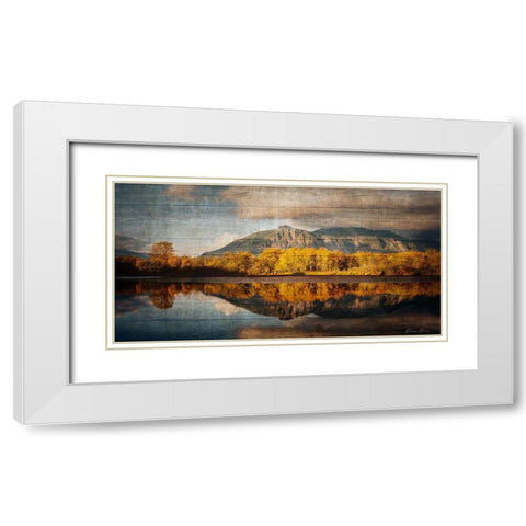 Mountain Reflection White Modern Wood Framed Art Print with Double Matting by Brown, Denise