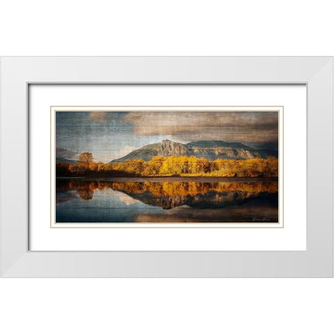 Mountain Reflection White Modern Wood Framed Art Print with Double Matting by Brown, Denise