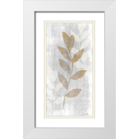 Botanical Stem 1 White Modern Wood Framed Art Print with Double Matting by Brown, Denise