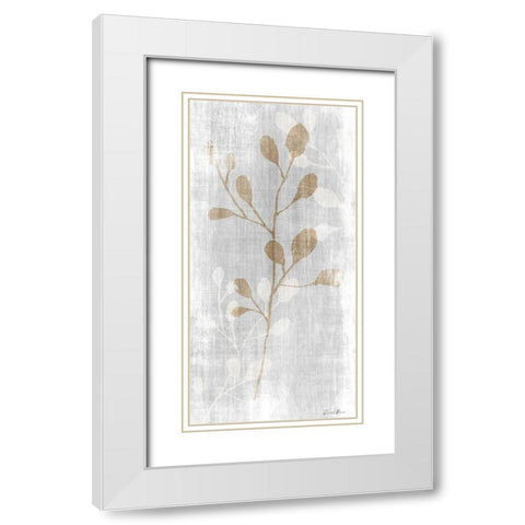 Botanical Stem 2 White Modern Wood Framed Art Print with Double Matting by Brown, Denise