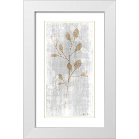 Botanical Stem 2 White Modern Wood Framed Art Print with Double Matting by Brown, Denise