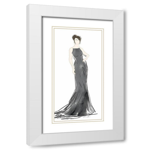 Fashion Week 1 White Modern Wood Framed Art Print with Double Matting by Brown, Denise
