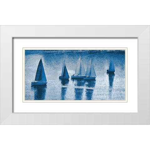 Fleet White Modern Wood Framed Art Print with Double Matting by Brown, Denise