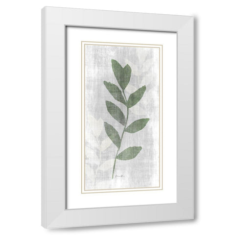 Stem in Nature 1 White Modern Wood Framed Art Print with Double Matting by Brown, Denise