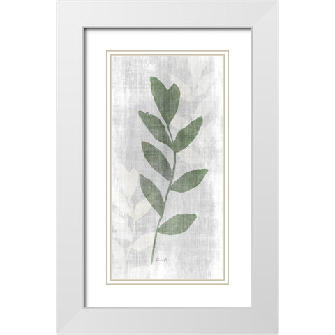 Stem in Nature 1 White Modern Wood Framed Art Print with Double Matting by Brown, Denise