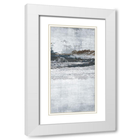 Split Exclusion 1 V2 White Modern Wood Framed Art Print with Double Matting by Brown, Denise