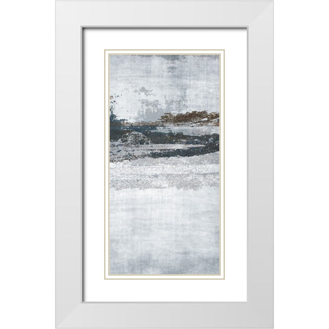 Split Exclusion 1 V2 White Modern Wood Framed Art Print with Double Matting by Brown, Denise
