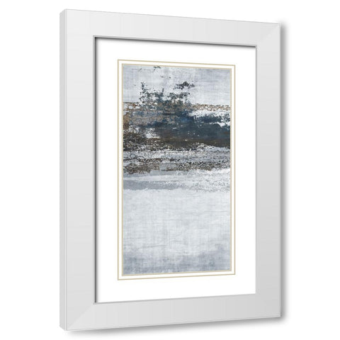 Split Exclusion 2 V2 White Modern Wood Framed Art Print with Double Matting by Brown, Denise