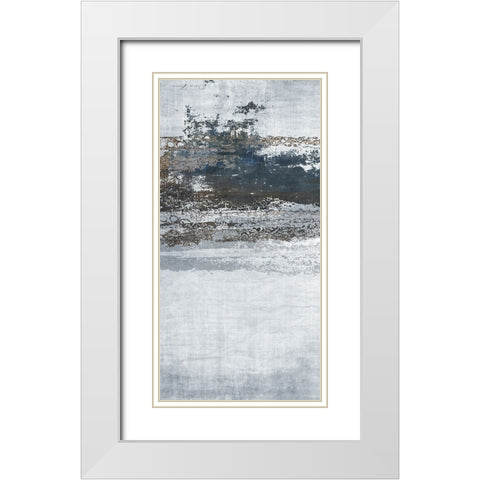 Split Exclusion 2 V2 White Modern Wood Framed Art Print with Double Matting by Brown, Denise
