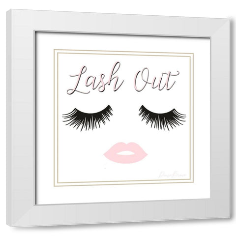 Lash out White Modern Wood Framed Art Print with Double Matting by Brown, Denise