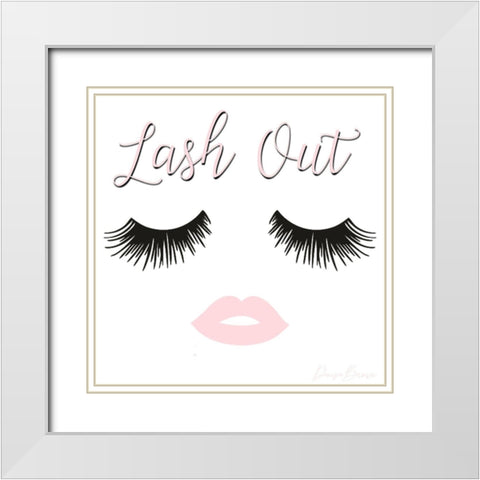 Lash out White Modern Wood Framed Art Print with Double Matting by Brown, Denise