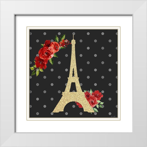 Paris Is Love Fall 2 White Modern Wood Framed Art Print with Double Matting by Brown, Denise