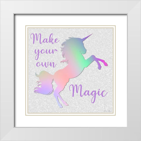 Make Your Own Magic White Modern Wood Framed Art Print with Double Matting by Brown, Denise