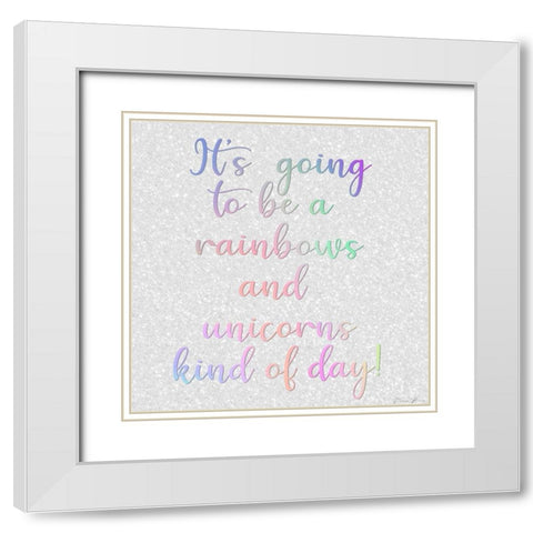 Rainbow Kind Of Day White Modern Wood Framed Art Print with Double Matting by Brown, Denise