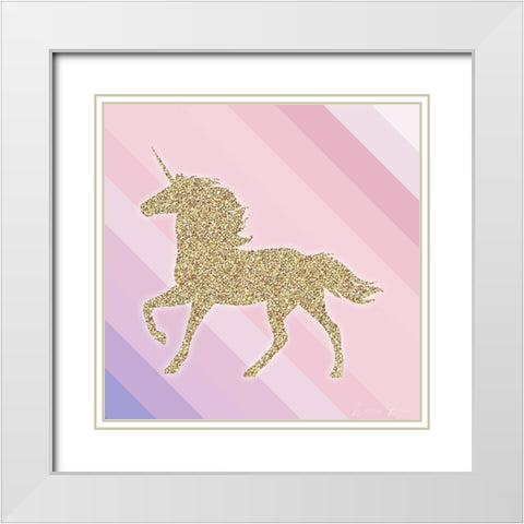 Sparkle Like a Unicorn 2 White Modern Wood Framed Art Print with Double Matting by Brown, Denise