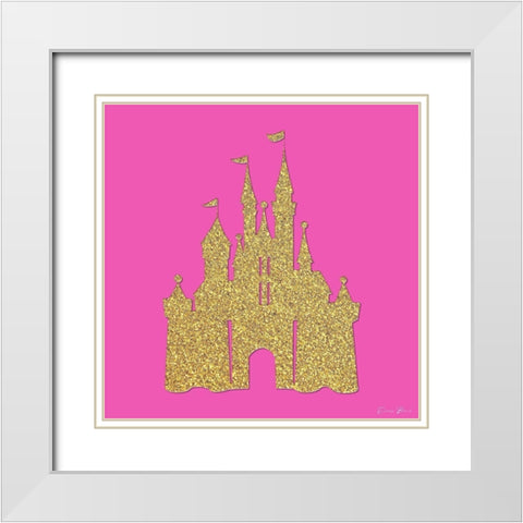 Princess Castle White Modern Wood Framed Art Print with Double Matting by Brown, Denise