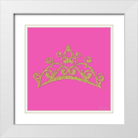 Princess Crown White Modern Wood Framed Art Print with Double Matting by Brown, Denise