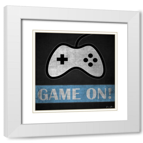Game On 3 White Modern Wood Framed Art Print with Double Matting by Brown, Denise