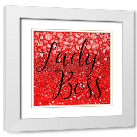 Lady Boss 2 White Modern Wood Framed Art Print with Double Matting by Brown, Denise