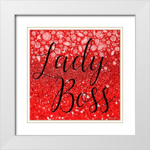 Lady Boss 2 White Modern Wood Framed Art Print with Double Matting by Brown, Denise