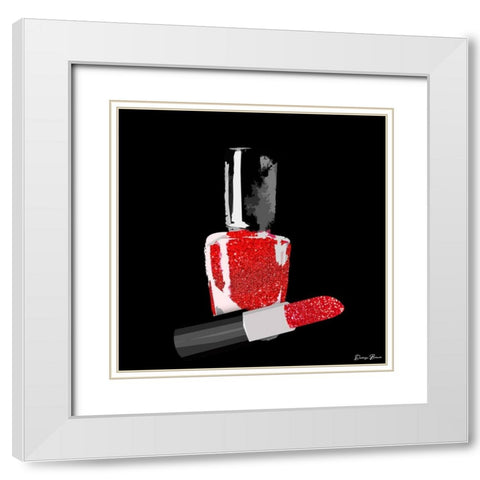 Lady Boss 3 White Modern Wood Framed Art Print with Double Matting by Brown, Denise