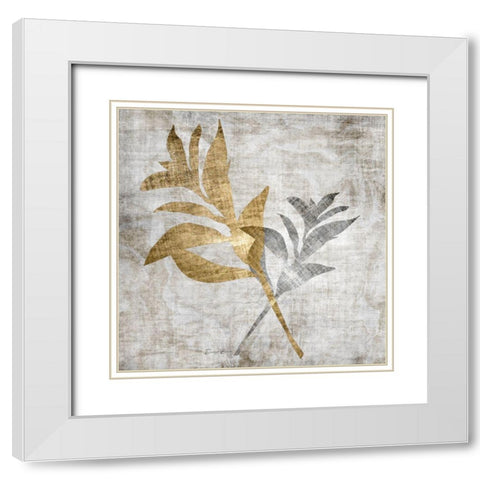Modern Foliage 4 White Modern Wood Framed Art Print with Double Matting by Brown, Denise