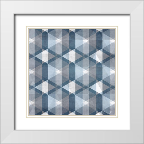 Soft Geo 2 White Modern Wood Framed Art Print with Double Matting by Brown, Denise