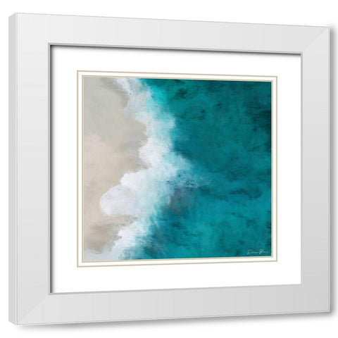 Tide White Modern Wood Framed Art Print with Double Matting by Brown, Denise