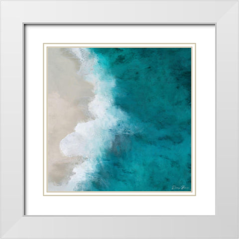 Tide White Modern Wood Framed Art Print with Double Matting by Brown, Denise