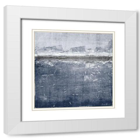 Navy Hue 2 White Modern Wood Framed Art Print with Double Matting by Brown, Denise