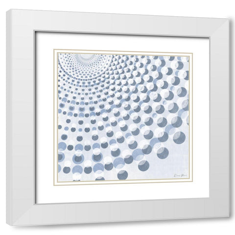 Geometric Circles 2 White Modern Wood Framed Art Print with Double Matting by Brown, Denise