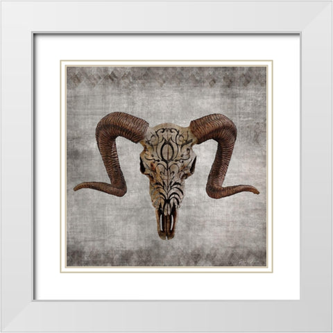 Bone Yard 2 V2 White Modern Wood Framed Art Print with Double Matting by Brown, Denise