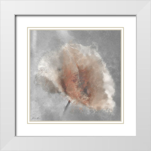 Single Poppy 1 White Modern Wood Framed Art Print with Double Matting by Brown, Denise