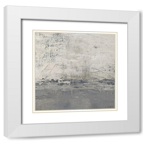 Horizon White Modern Wood Framed Art Print with Double Matting by Brown, Denise