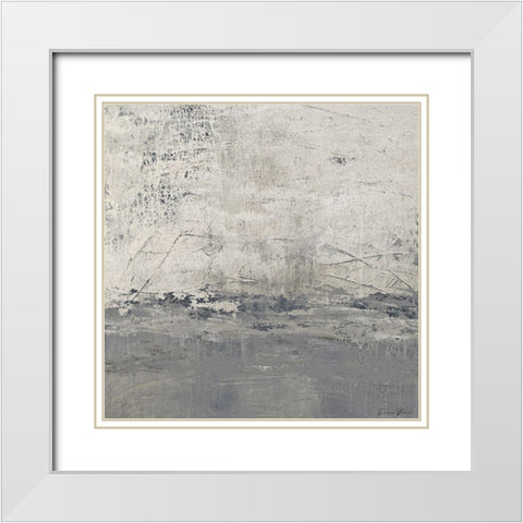 Horizon White Modern Wood Framed Art Print with Double Matting by Brown, Denise