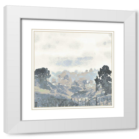 Mountainscape White Modern Wood Framed Art Print with Double Matting by Brown, Denise