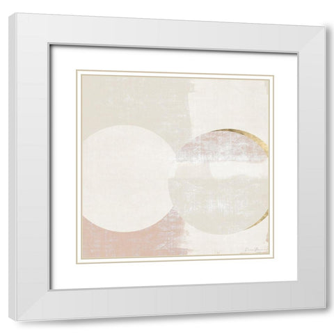 Eclipse 1 White Modern Wood Framed Art Print with Double Matting by Brown, Denise