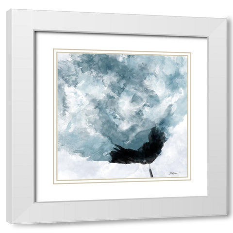 Watercolor Tulip White Modern Wood Framed Art Print with Double Matting by Brown, Denise