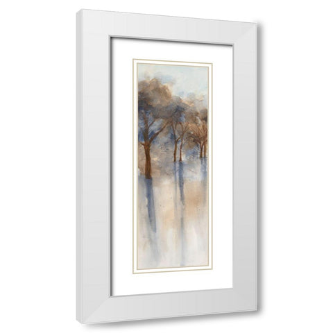 Misty Forest 1 White Modern Wood Framed Art Print with Double Matting by Charest, Doris