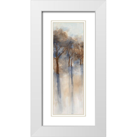 Misty Forest 1 White Modern Wood Framed Art Print with Double Matting by Charest, Doris