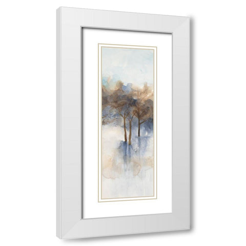 Misty Forest 3 White Modern Wood Framed Art Print with Double Matting by Charest, Doris