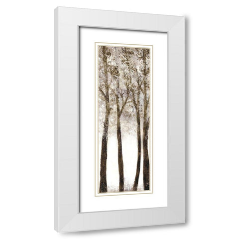 Wooded Grove 1 White Modern Wood Framed Art Print with Double Matting by Charest, Doris