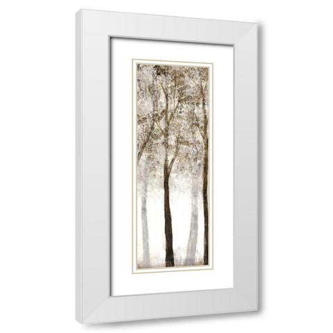 Wooded Grove 3 White Modern Wood Framed Art Print with Double Matting by Charest, Doris